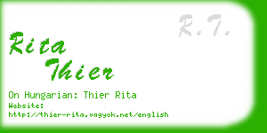 rita thier business card